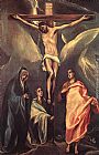 Christ on the Cross with the Two Maries and St John by El Greco